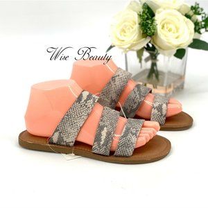 Universal Thread Womens Sammi Slide Sandals Size 6.5 Shoe Gray Snake Print NEW